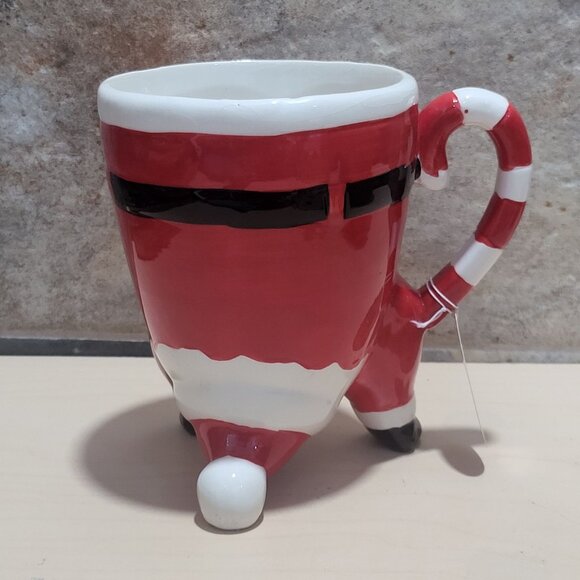 Tii Collections Upside Down Santa Claus Ceramic Mug Hand Stand Christmas Coffee - Picture 12 of 16